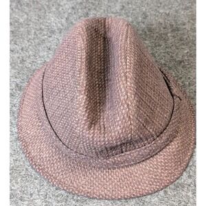 Vintage Stetson Kensington Fedora Hat Brown Tweed Men's L  7 1/4 - 7 3/8